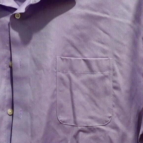 Joseph Abboud Long Sleeve Dress Shirt - Big/Tall - Lavender - 18.5 Neck - Picture 4 of 14